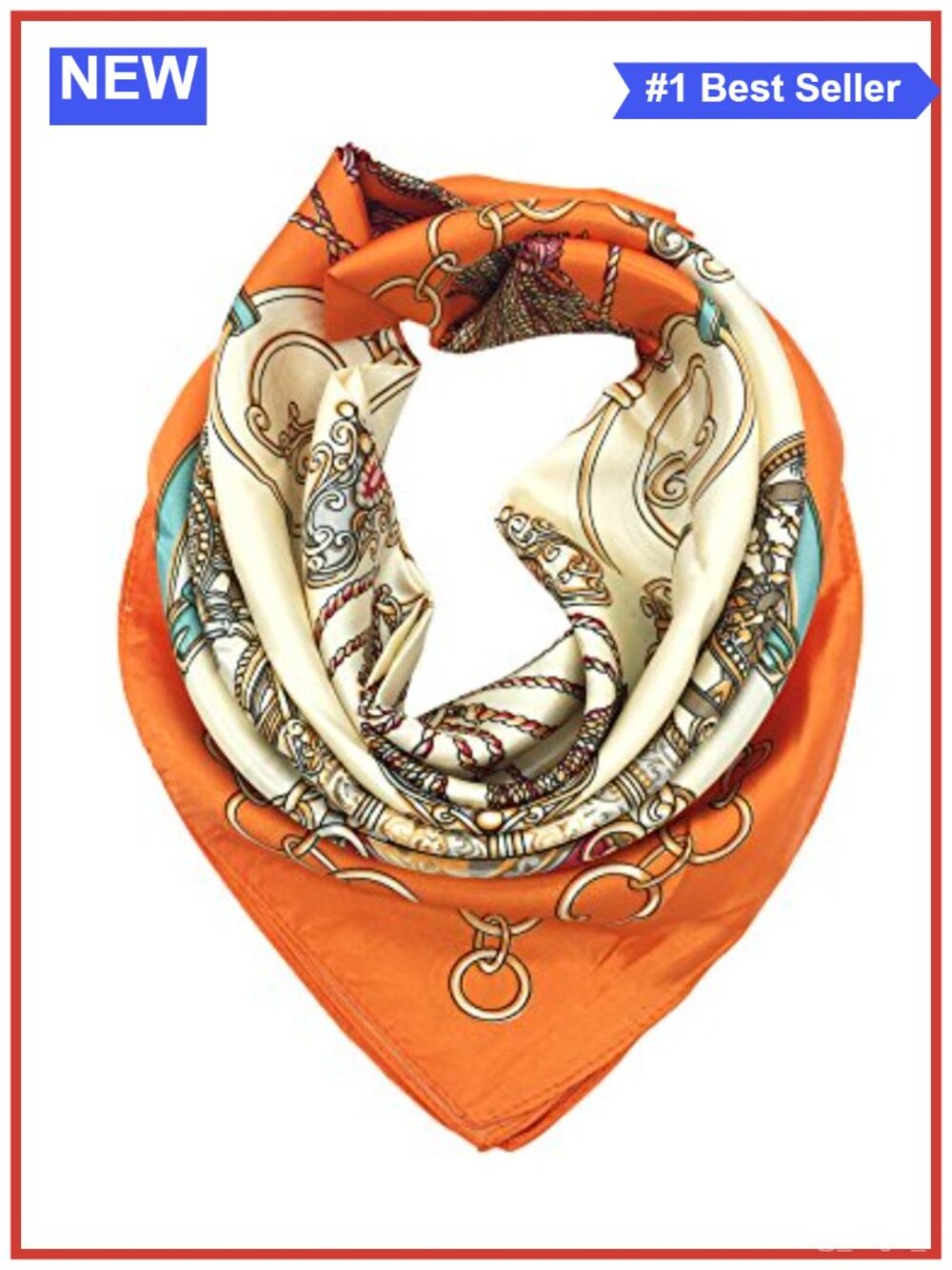 Silk Feeling Satin Scarf Large Square Headscarf Neck Wrap Hair Accessory